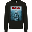 Bass Fishing Parody Fuuny Fisherman Kids Sweatshirt Jumper Black