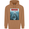 Bass Fishing Parody Fuuny Fisherman Mens 80% Cotton Hoodie Caramel Latte