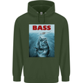 Bass Fishing Parody Fuuny Fisherman Mens 80% Cotton Hoodie Forest Green