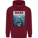 Bass Fishing Parody Fuuny Fisherman Mens 80% Cotton Hoodie Maroon