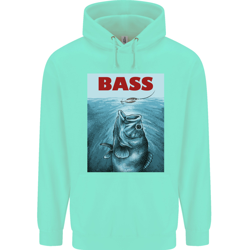 Bass Fishing Parody Fuuny Fisherman Mens 80% Cotton Hoodie Peppermint