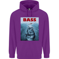 Bass Fishing Parody Fuuny Fisherman Mens 80% Cotton Hoodie Purple