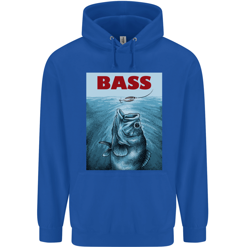 Bass Fishing Parody Fuuny Fisherman Mens 80% Cotton Hoodie Royal Blue