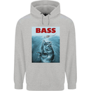 Bass Fishing Parody Fuuny Fisherman Mens 80% Cotton Hoodie Sports Grey