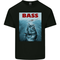 Bass Fishing Parody Fuuny Fisherman Mens Cotton T-Shirt Tee Top Black