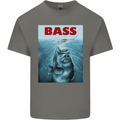 Bass Fishing Parody Fuuny Fisherman Mens Cotton T-Shirt Tee Top Charcoal