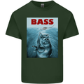 Bass Fishing Parody Fuuny Fisherman Mens Cotton T-Shirt Tee Top Forest Green
