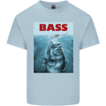 Bass Fishing Parody Fuuny Fisherman Mens Cotton T-Shirt Tee Top Light Blue