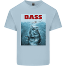 Bass Fishing Parody Fuuny Fisherman Mens Cotton T-Shirt Tee Top Light Blue
