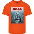 Bass Fishing Parody Fuuny Fisherman Mens Cotton T-Shirt Tee Top Orange