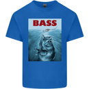 Bass Fishing Parody Fuuny Fisherman Mens Cotton T-Shirt Tee Top Royal Blue
