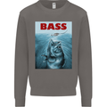 Bass Fishing Parody Fuuny Fisherman Mens Sweatshirt Jumper Charcoal