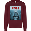 Bass Fishing Parody Fuuny Fisherman Mens Sweatshirt Jumper Maroon