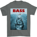 Bass Fishing Parody Fuuny Fisherman Mens T-Shirt Cotton Gildan Charcoal