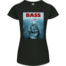 Bass Fishing Parody Fuuny Fisherman Womens Petite Cut T-Shirt Black