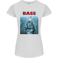 Bass Fishing Parody Fuuny Fisherman Womens Petite Cut T-Shirt White