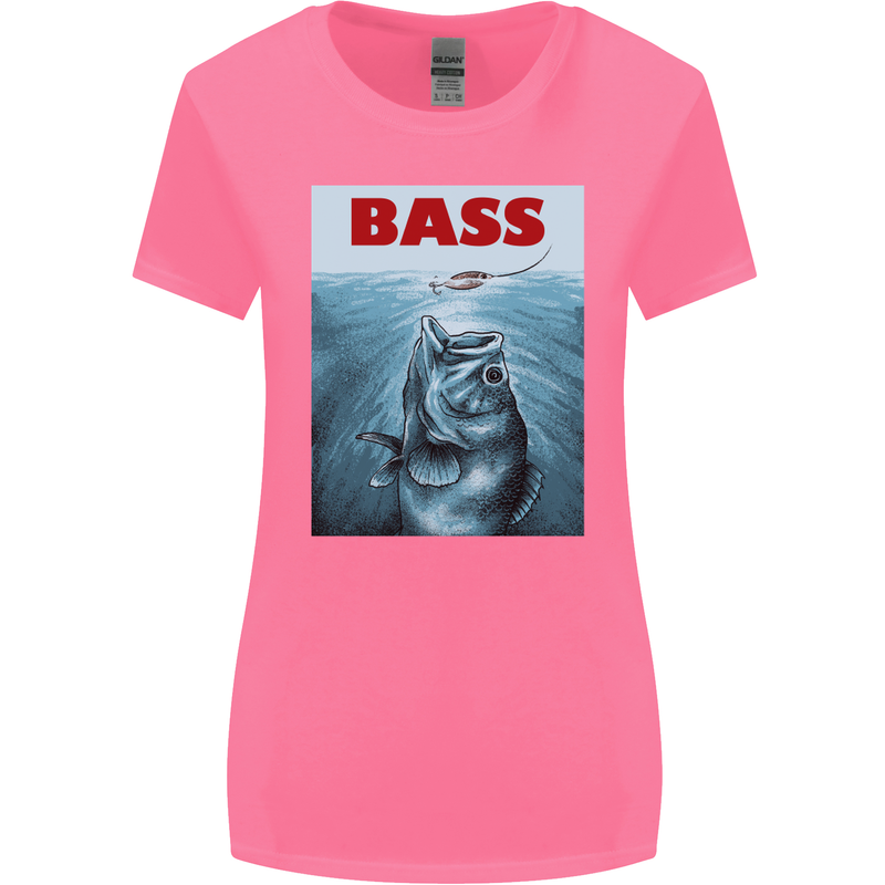 Bass Fishing Parody Fuuny Fisherman Womens Wider Cut T-Shirt Azalea