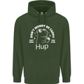 Be Cappy Funny Capybara Childrens Kids Hoodie Forest Green