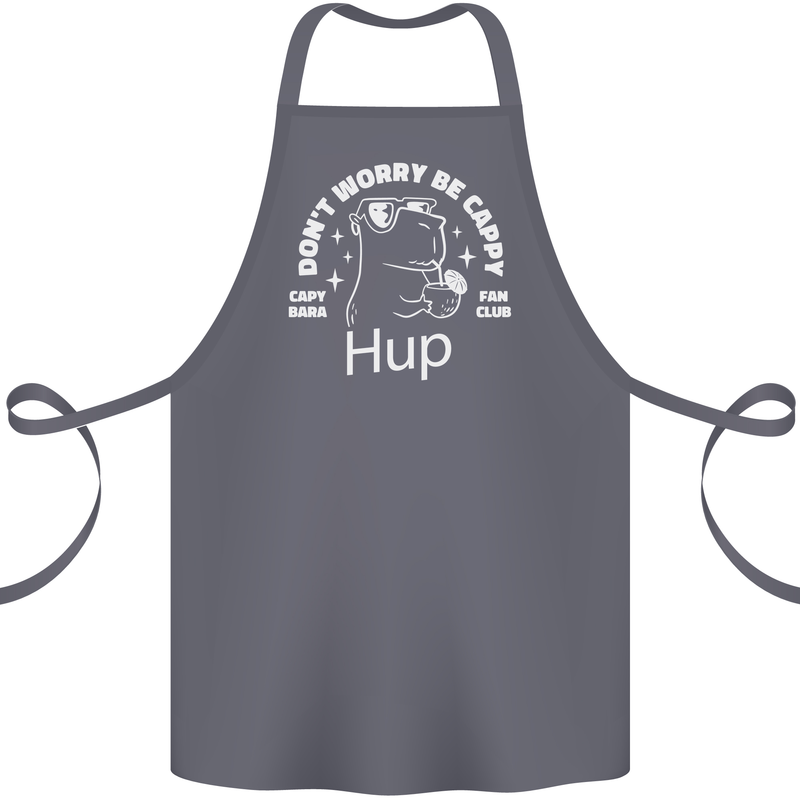 Be Cappy Funny Capybara Cotton Apron 100% Organic Steel
