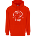 Be Cappy Funny Capybara Mens 80% Cotton Hoodie Bright Red