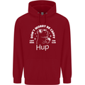 Be Cappy Funny Capybara Mens 80% Cotton Hoodie Red