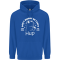 Be Cappy Funny Capybara Mens 80% Cotton Hoodie Royal Blue