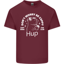 Be Cappy Funny Capybara Mens Cotton T-Shirt Tee Top Maroon