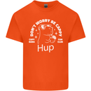 Be Cappy Funny Capybara Mens Cotton T-Shirt Tee Top Orange