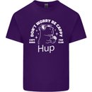 Be Cappy Funny Capybara Mens Cotton T-Shirt Tee Top Purple