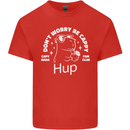 Be Cappy Funny Capybara Mens Cotton T-Shirt Tee Top Red