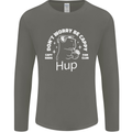 Be Cappy Funny Capybara Mens Long Sleeve T-Shirt Charcoal