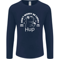 Be Cappy Funny Capybara Mens Long Sleeve T-Shirt Navy Blue