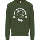 Be Cappy Funny Capybara Mens Sweatshirt Jumper Forest Green
