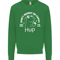 Be Cappy Funny Capybara Mens Sweatshirt Jumper Irish Green