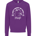 Be Cappy Funny Capybara Mens Sweatshirt Jumper Purple