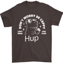 Be Cappy Funny Capybara Mens T-Shirt 100% Cotton Dark Chocolate
