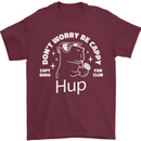 Be Cappy Funny Capybara Mens T-Shirt 100% Cotton Maroon