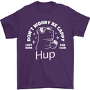 Be Cappy Funny Capybara Mens T-Shirt 100% Cotton Purple