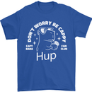 Be Cappy Funny Capybara Mens T-Shirt 100% Cotton Royal Blue