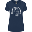 Be Cappy Funny Capybara Womens Wider Cut T-Shirt Navy Blue