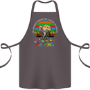 Be Kind Elephant Autism Autistic Cotton Apron 100% Organic Dark Grey