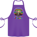 Be Kind Elephant Autism Autistic Cotton Apron 100% Organic Purple