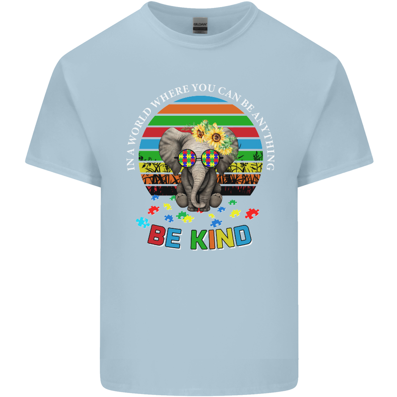 Be Kind Elephant Autism Autistic Kids T-Shirt Childrens Light Blue