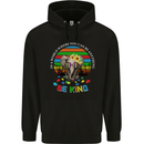 Be Kind Elephant Autism Autistic Mens 80% Cotton Hoodie Black