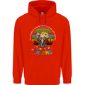 Be Kind Elephant Autism Autistic Mens 80% Cotton Hoodie Bright Red