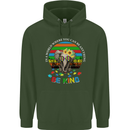 Be Kind Elephant Autism Autistic Mens 80% Cotton Hoodie Forest Green