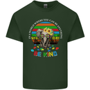 Be Kind Elephant Autism Autistic Mens Cotton T-Shirt Tee Top Forest Green