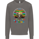 Be Kind Elephant Autism Autistic Mens Sweatshirt Jumper Charcoal