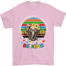 Be Kind Elephant Autism Autistic Mens T-Shirt Cotton Gildan Light Pink
