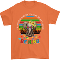 Be Kind Elephant Autism Autistic Mens T-Shirt Cotton Gildan Orange